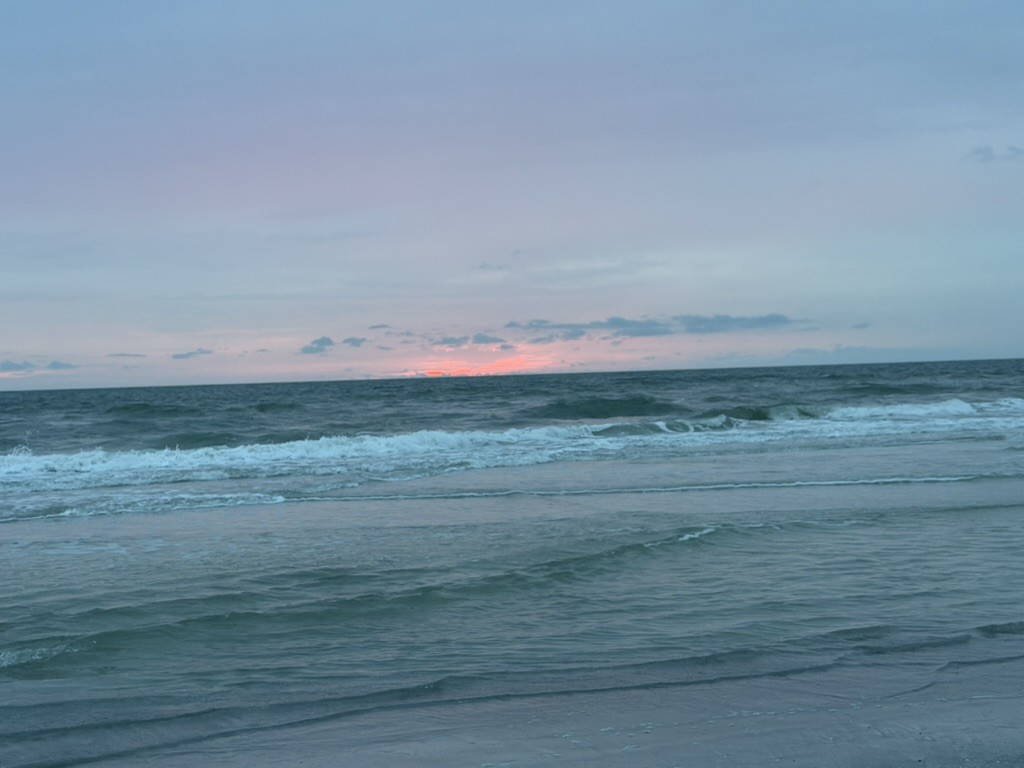 Pink dusk over the Gulf